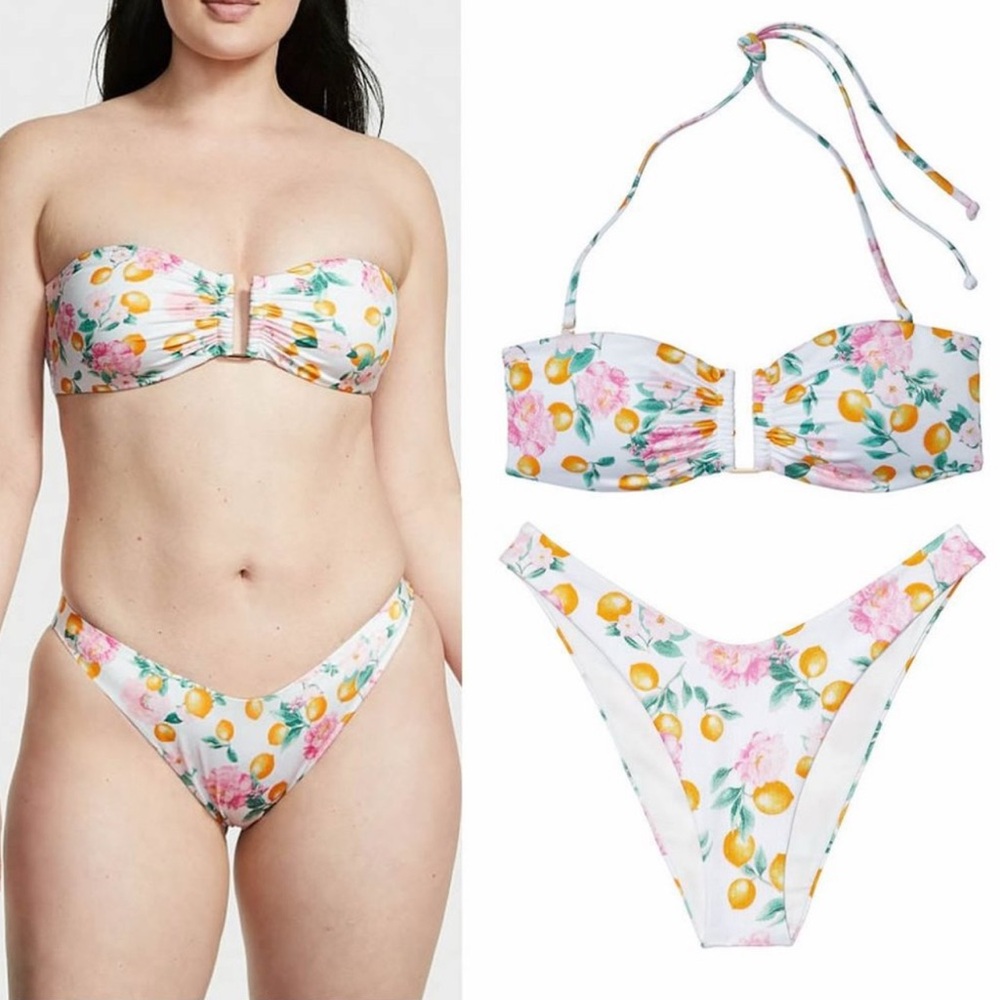 Victoria's Secret Pink and White Bikini Set